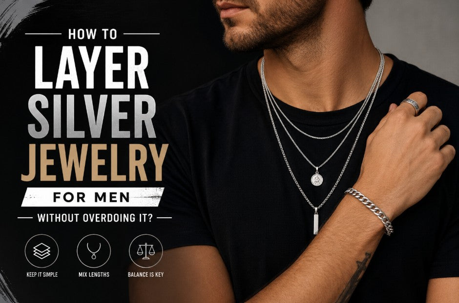 How to Layer Silver Jewelry for Men Without Overdoing It?