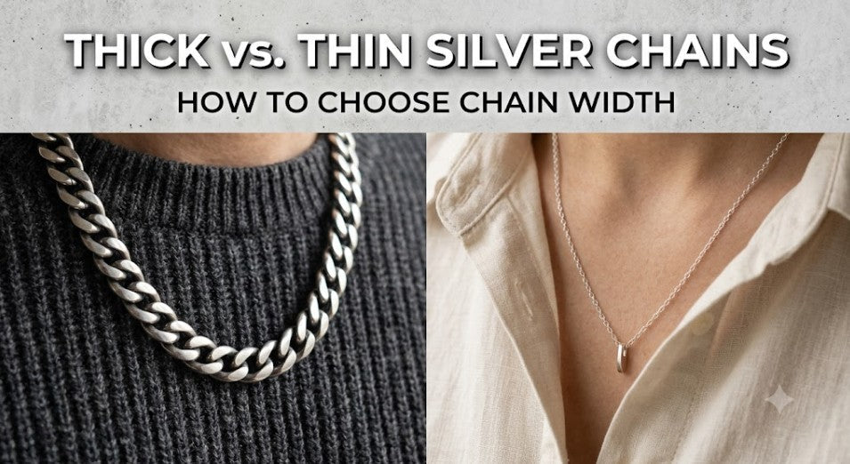 Thick vs Thin Silver Chains: How to Choose Chain Width