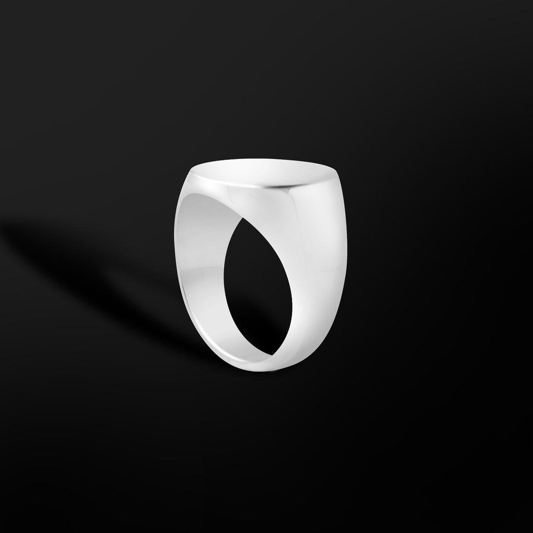 Oval signet ring, Sterling silver
