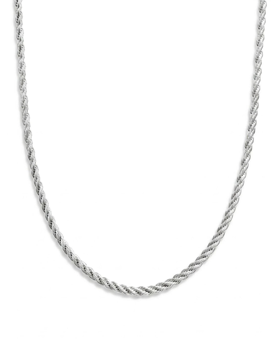 MCKER 3.1mm rope sterling silver chain in a U-shaped product view
