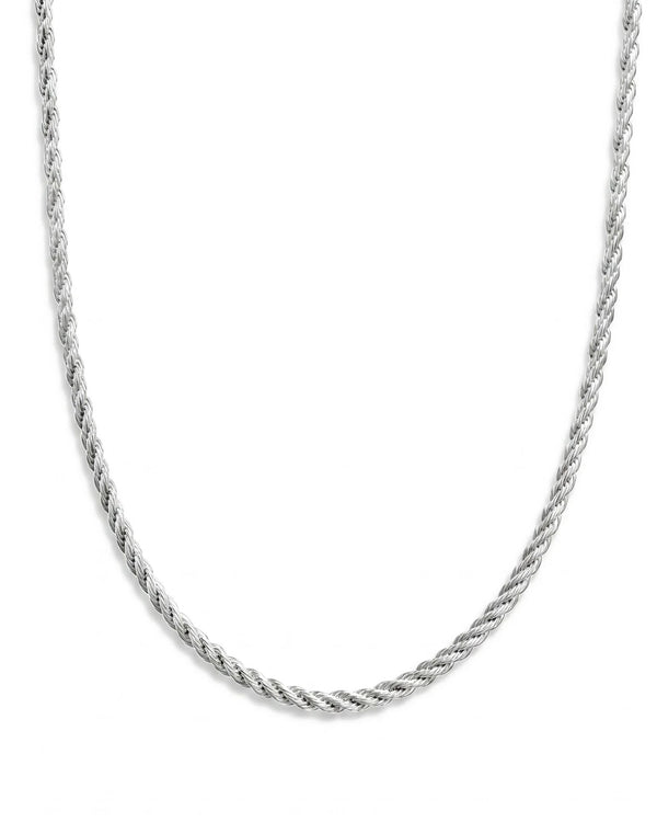 MCKER 3.1mm rope sterling silver chain in a U-shaped product view